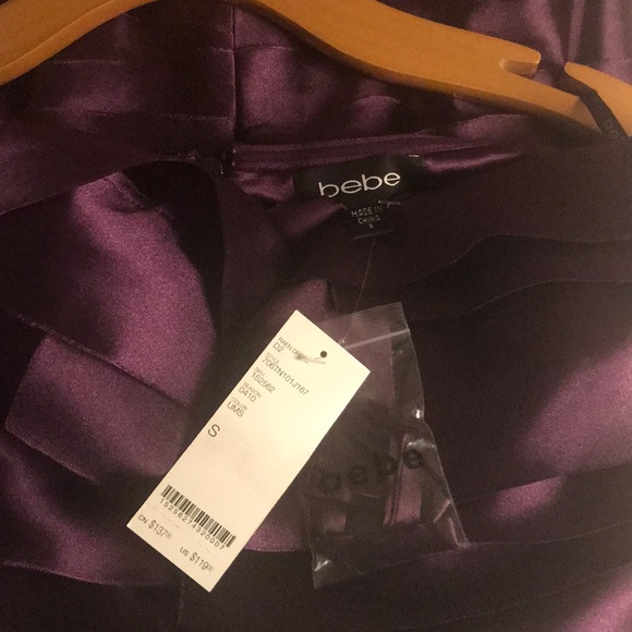 NWT Bebe Mini Strapless Purple Party Dress Small S - Picture 8 of 8